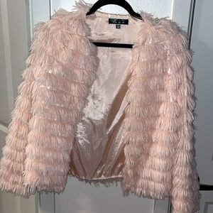Fluffy pink Jacket, size medium